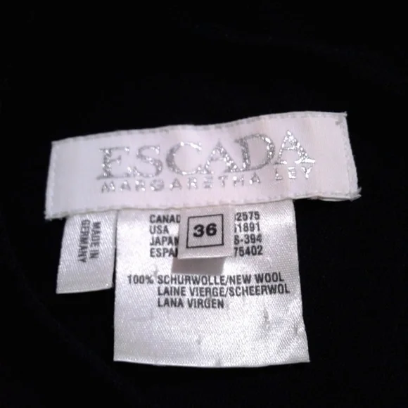 Escada Margaretha Ley Dark Navy Dress Size 36 - Picture 6 of 8